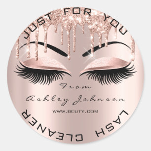 Adesivo Nome Beauty Lshes Drives Pink Brows Lashes Cleaner