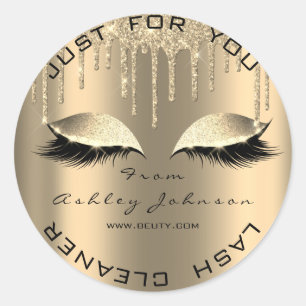 Adesivo Nome Beauty Salon Drivers Sepia Dourados Lashes Cl