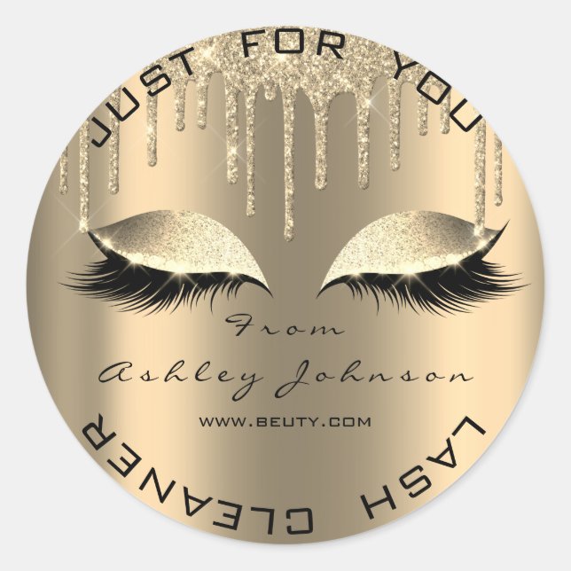 Adesivo Nome Beauty Salon Drivers Sepia Dourados Lashes Cl (Frente)