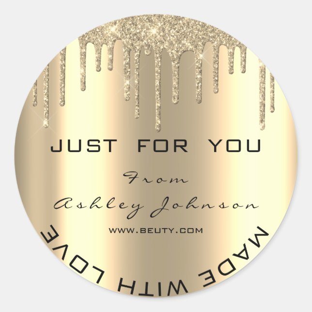 Adesivo Nome Beauty Salon Drives Dourados Feitos Com Amor (Frente)