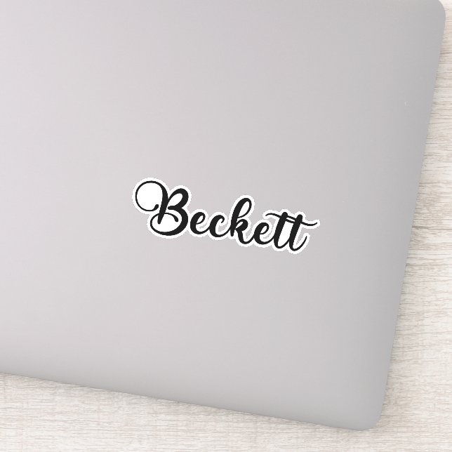 Adesivo Nome Beckett - Caligrafia manuscrita (Detalhe)