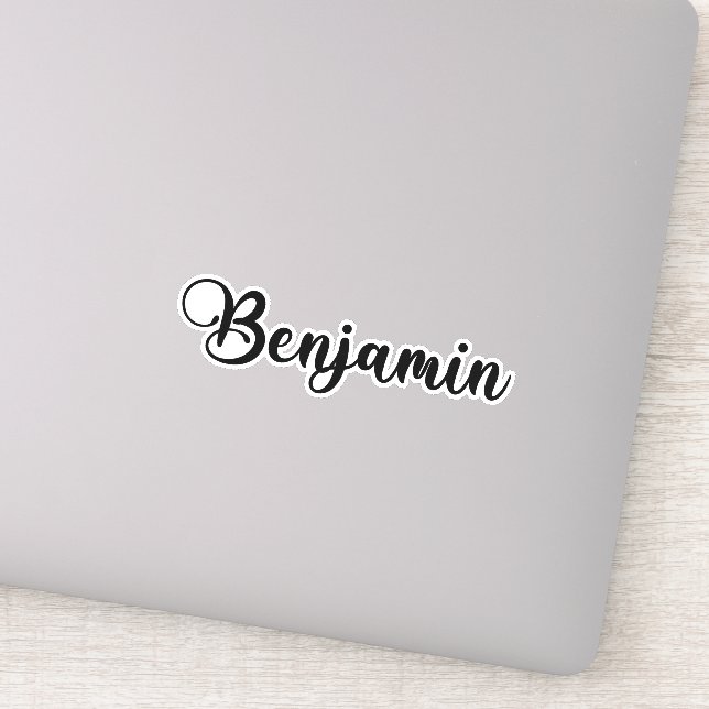 Adesivo Nome Benjamin - Caligrafia manuscrita (Detalhe)