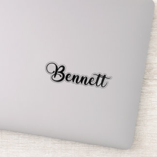 Adesivo Nome Bennett - Caligrafia manuscrita