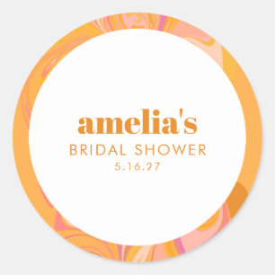 Adesivo Nome Boho Amarelo Rosa Mármore Personalizado para 