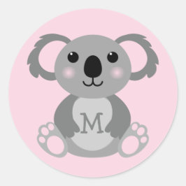 Adesivo Nome bonito de Koala Bear Kid Envelope Selo