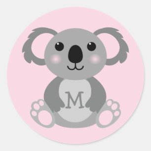 Adesivo Nome bonito do Koala Bear Kid Envelope Selo