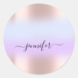 Adesivo Nome Bridal OMBRE. Obrigado azul roxo