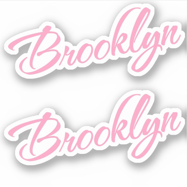 Adesivo Nome Brooklyn x2 vinil (Frente)