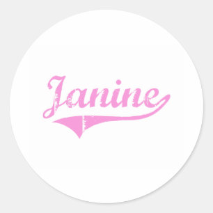 Adesivo Nome clássico do estilo de Janine