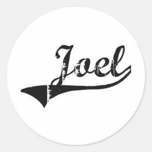 Adesivo Nome clássico do estilo de Joel