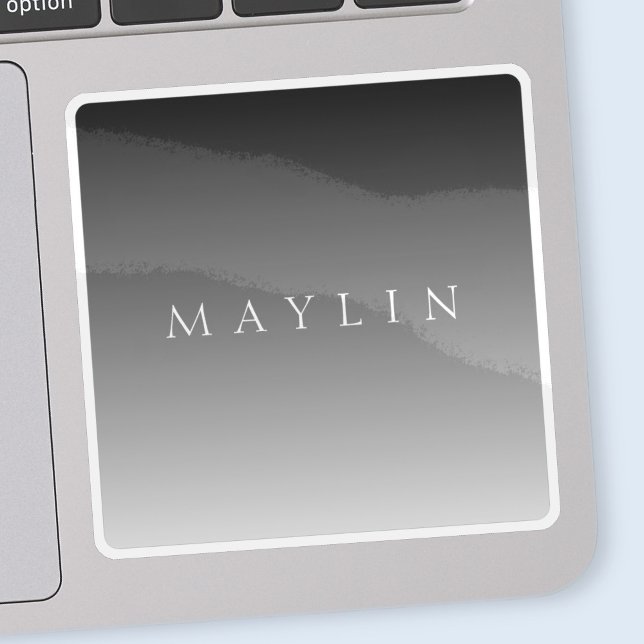 Adesivo Nome Clássico ou Palavra | Cinzas de gradiente (Criador carregado)