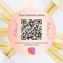 Adesivo Nome comercial laranja instagram o código qr