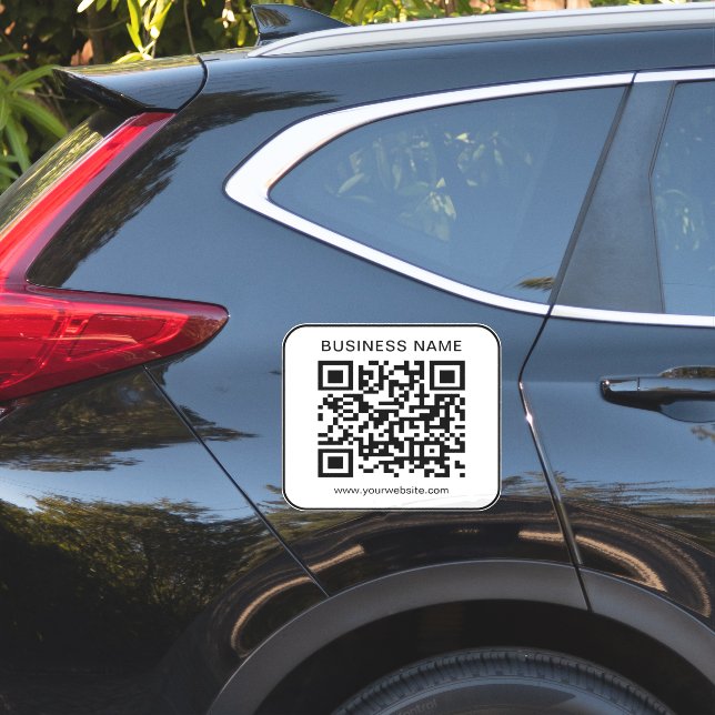 Adesivo Nome comercial personalizado Url Código QR Modelo  (Lado do carro)