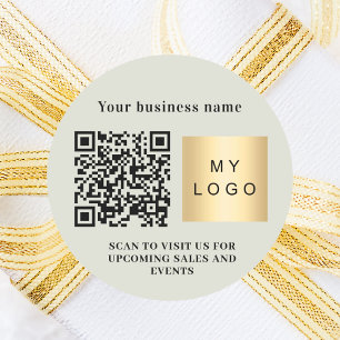 Adesivo Nome comercial Sage Logotipo verde Qr