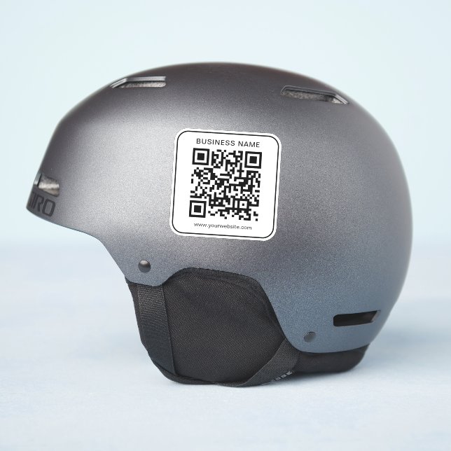 Adesivo Nome comercial Url Código QR Promocional (Lado do capacete)
