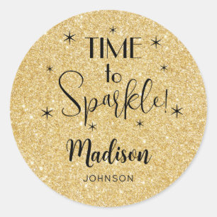 Adesivo Nome Cute Gold Time to Sparkle 1,25 pol.