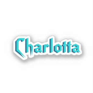 Adesivo Nome Cuztomizado 3D Branco Moderno   Azul-turquesa