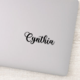 Adesivo Nome Cynthia - Caligrafia manuscrita