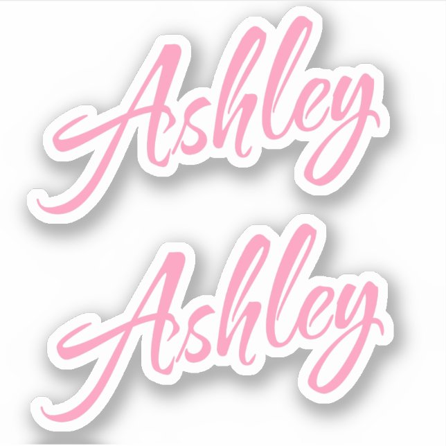 Adesivo Nome da Ashley x2 (Frente)