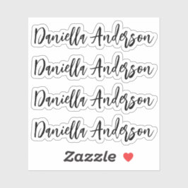 Adesivo Nome da Assinatura da Caligrafia Moderna Vinil Lab