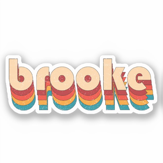 Adesivo Nome da Brooke Retroativa (Frente)