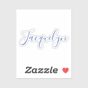 Adesivo Nome da caligrafia moderna elegante e simples azul