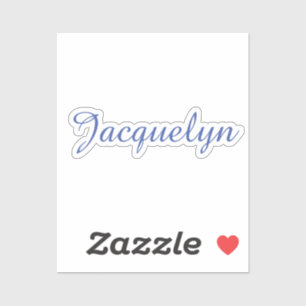 Adesivo Nome da caligrafia moderna elegante e simples azul