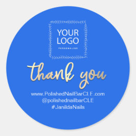 Adesivo Nome da empresa de logotipo Obrigado por Comprar a