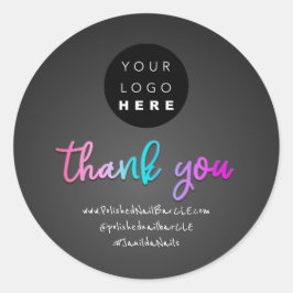 Adesivo Nome da empresa de logotipo Obrigado por Comprar C