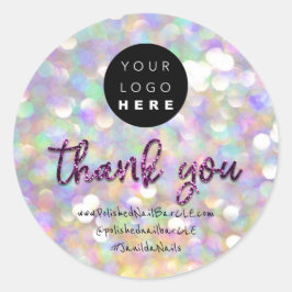 Adesivo Nome da empresa de logotipo Obrigado ShoppingHolog