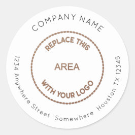 Adesivo Nome da empresa Nome do logotipo Nome do retorno E