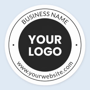 Adesivo Nome da Empresa & Site ou Slogan, Obrigado Etc.