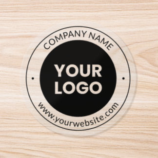Adesivo Nome da Empresa & Site ou Slogan Transparente