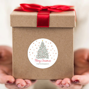 Adesivo Nome da Família de Árvores de Natal Folk-art Escan