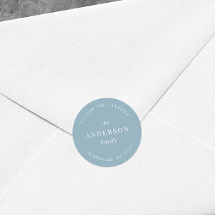 Adesivo Nome da Família de Cor Editável Endereço de Devolu