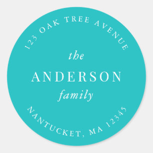 Adesivo Nome da Família de Cores Editável Endereço de Reto