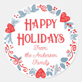 Adesivo Nome da família de feriados festivos