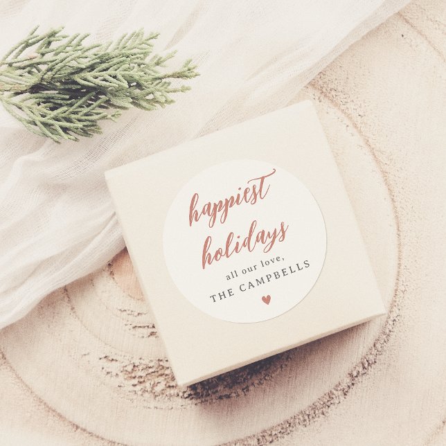 Adesivo Nome da família de feriados mais felizes e Boho He (Criador carregado)