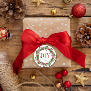 Adesivo Nome da família Joy Wreath de Natal