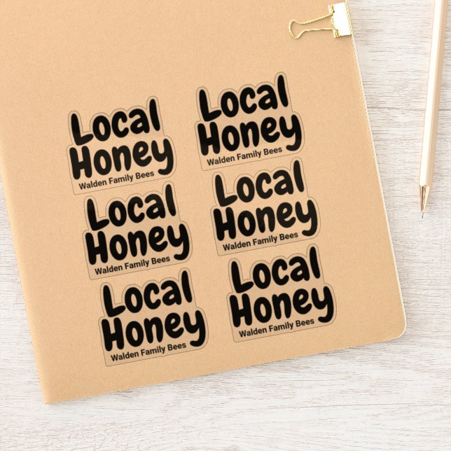 Adesivo Nome da família Local Honey Jar Clear (Notebook)