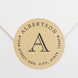 Adesivo Nome da Família Monograma Clássico Endereço de Dev