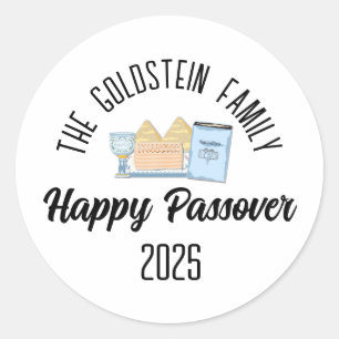 Adesivo Nome da Família Personalizada da Passover