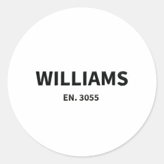 Adesivo Nome da Família Williams - Personalizado "Est. 202
