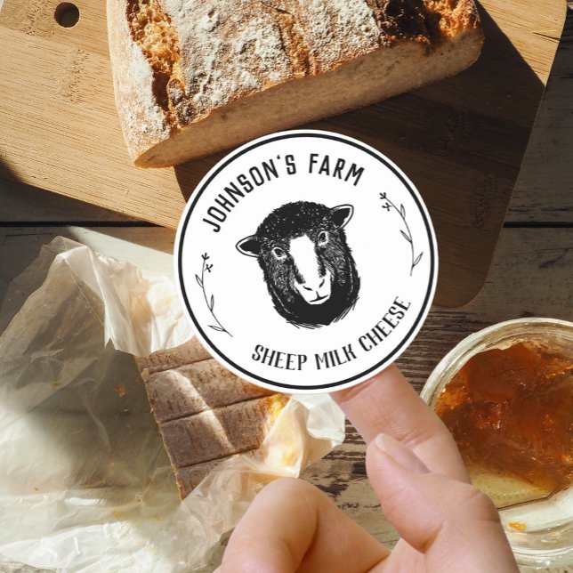 Adesivo Nome da fazenda | Rua | Queijo de leite de ovelha  (Criador carregado)