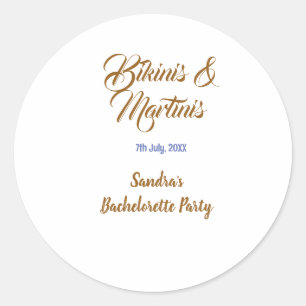 Adesivo nome da festa de despedida de solteira bikinis & m
