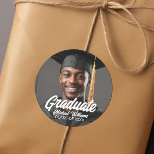 Adesivo Nome da Foto de Graduação Ano Negrito Graduação