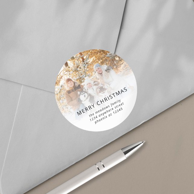 Adesivo Nome da foto Endereço de devolução Feliz Natal (Criador carregado)