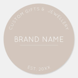 Adesivo Nome da Marca da cinza moderna personalizada para