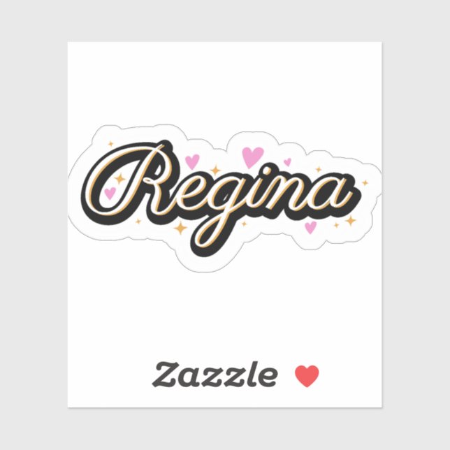 Adesivo Nome da Regina design (Folha)