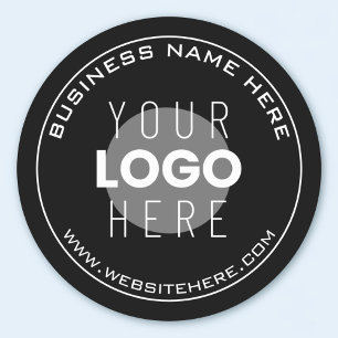 Adesivo Nome da sua empresa, Web site + imagem carregada